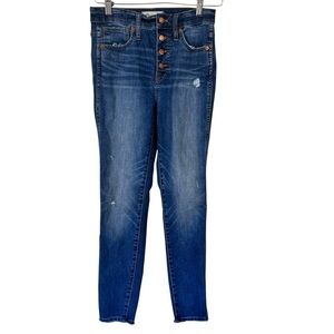 Madewell 10’ High Rise exposed button Skinny Fit Jeans